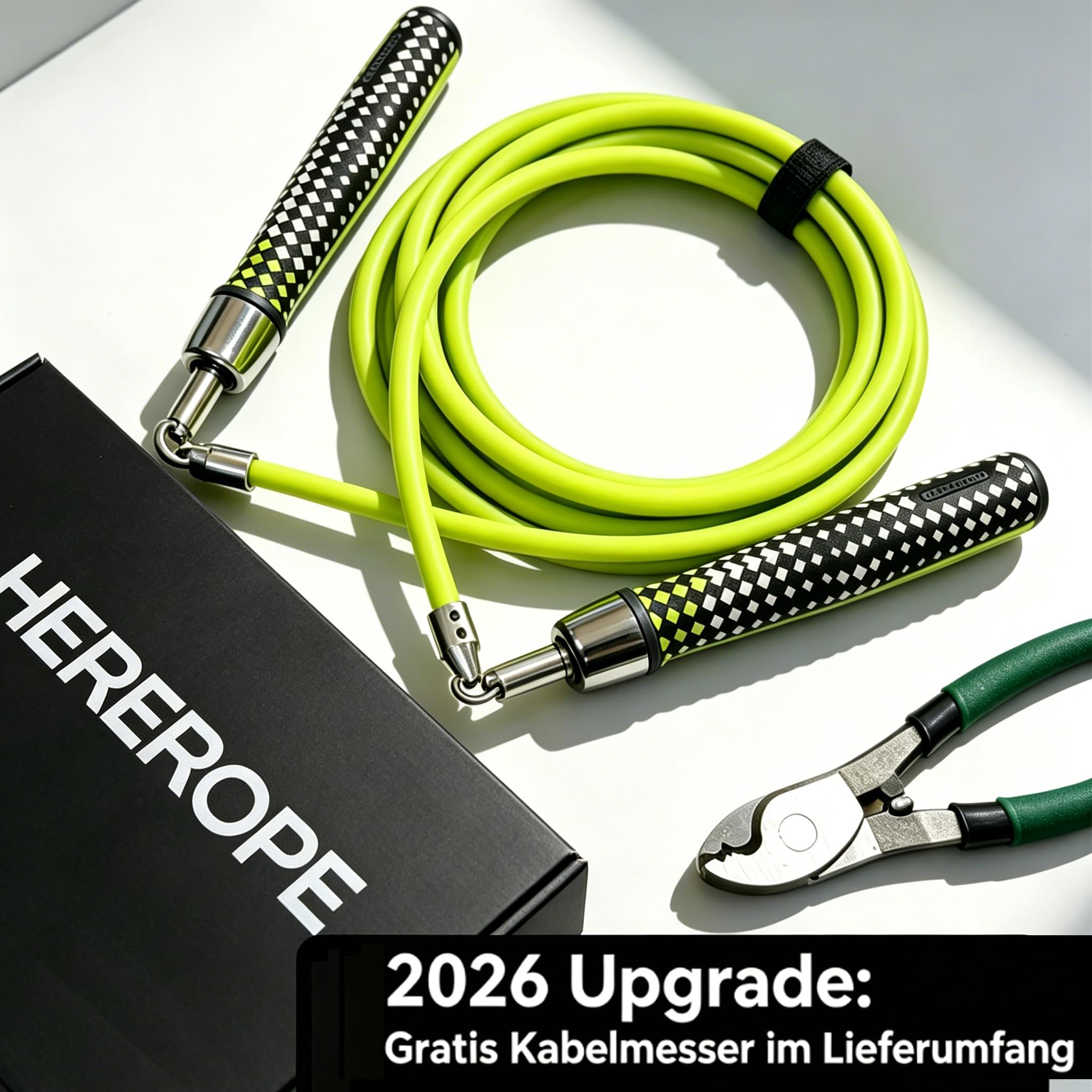 HEREROPE 1/4LB Gewichtetes Springseil für Geschwindigkeit, Cardio, Boxen & Workout, Springseil mit Kugellager, Komfortable & Ergonomische