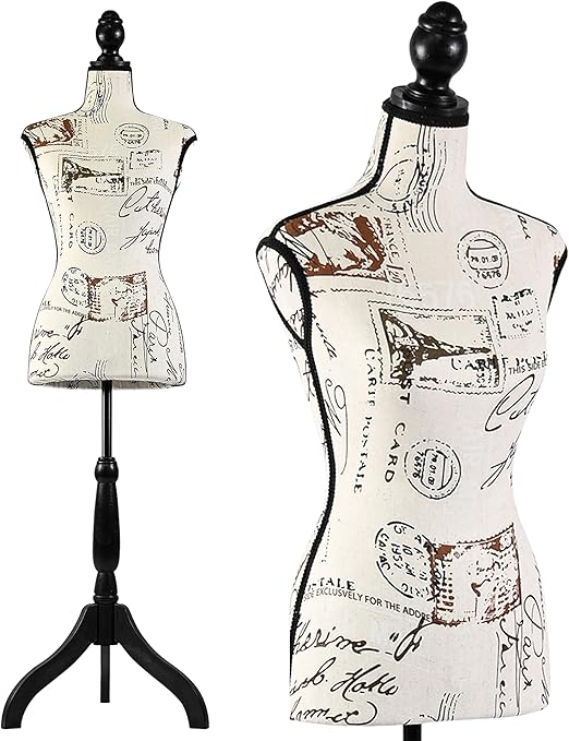 SereneLife Female Torso Mannequin Display - Sturdy and Durable, Adjustable Dress Form (52-64"), Lightweight, Easy-to-Assemble, Stable Tripod Stand, Smooth Surface for Retail Clothing Display