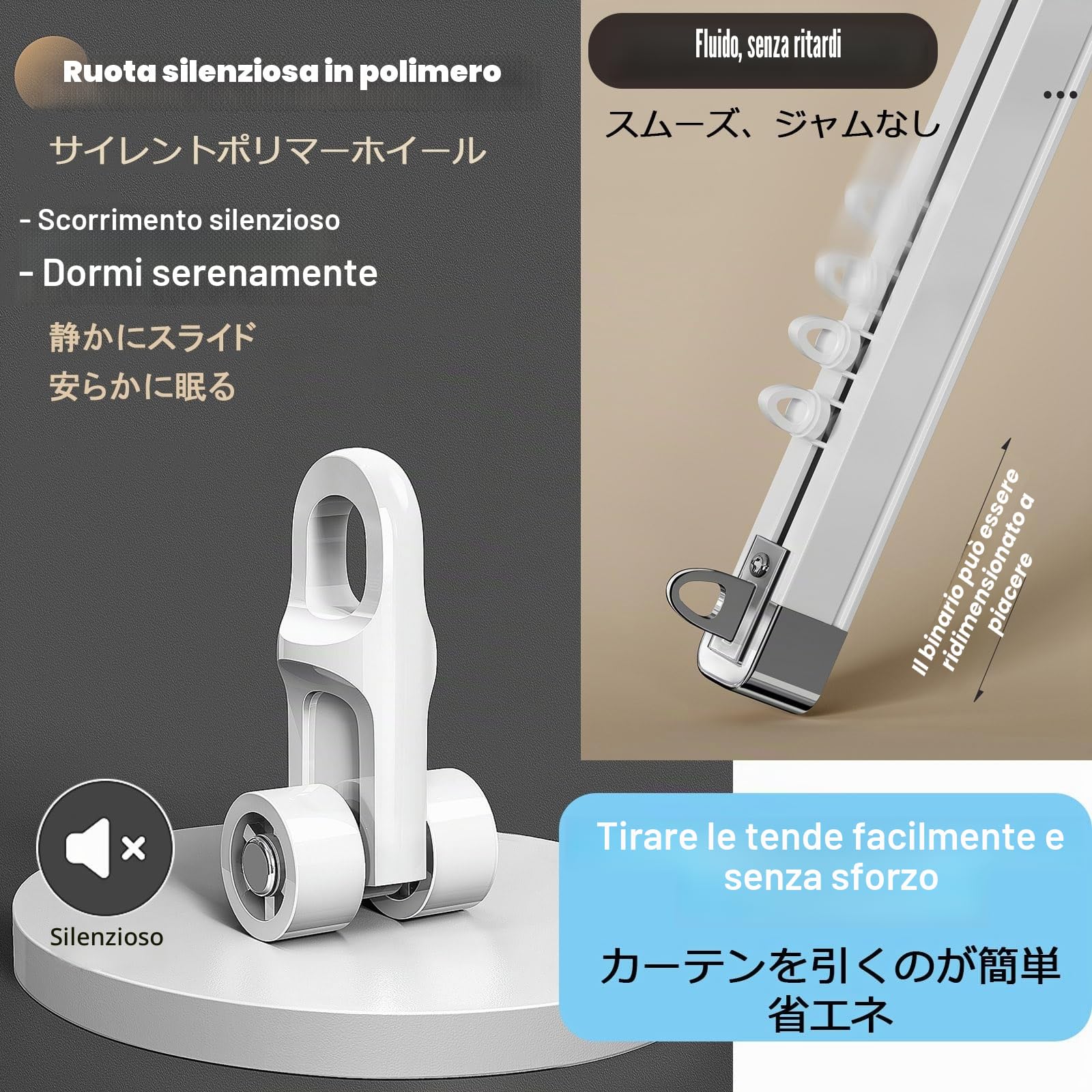 Binario Per Tenda Estensibile Facile Installazione - Bastoni Scorritenda Per Tende 85-420CM - Binari Regolabili Con Terminali In Metallo, Traccia Singola/Doppia Pista, Soffitto/parete(Single track,0.8