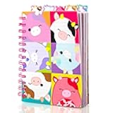 Squishmallows Original Tab Journal, 5 Tabs, Spiral Bound, Journals for Teens, Birthday Gift, Kids Journaling Kit, Stationery Set for Girls, Sketch Journal, Diary