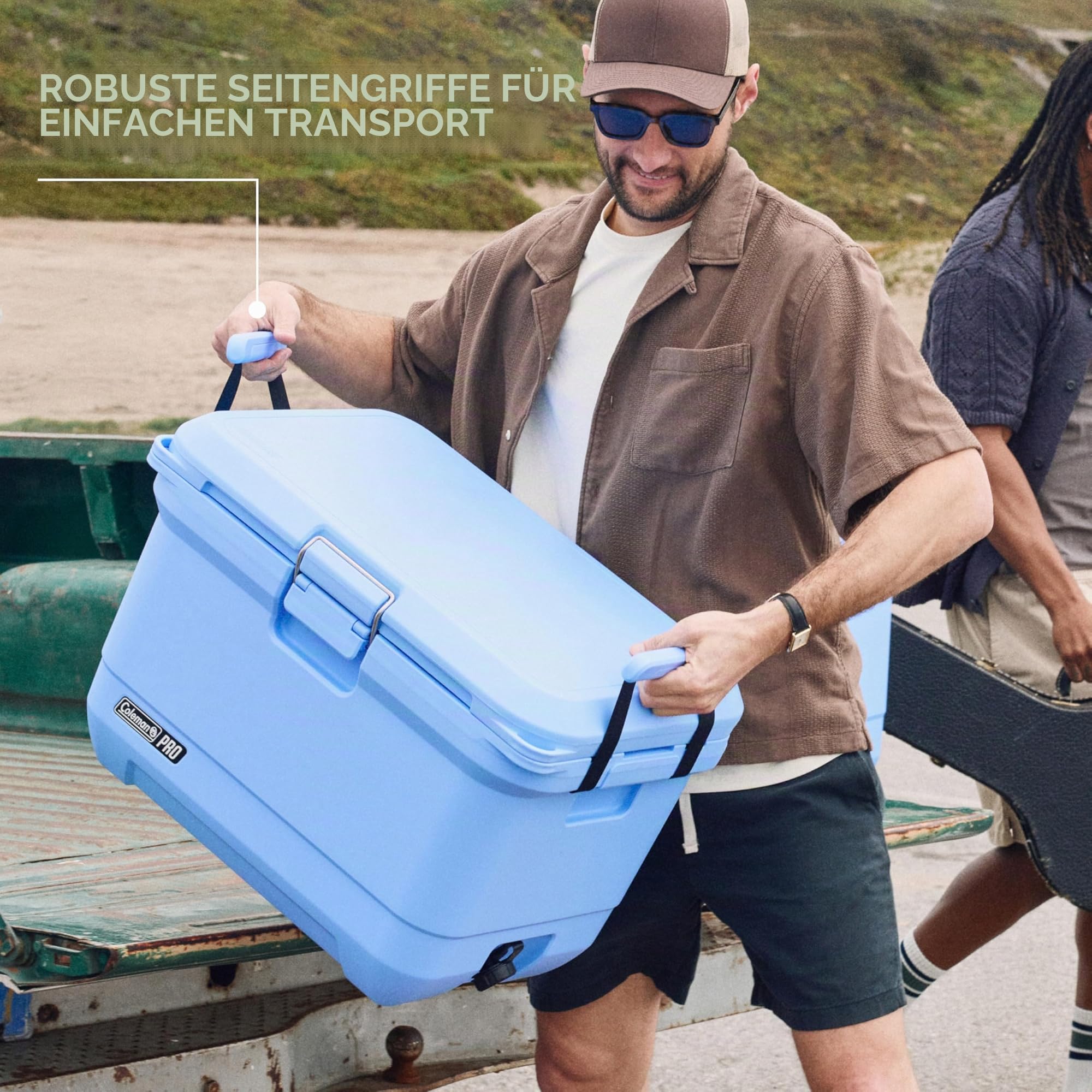 Coleman PRO Hochleistungs-Kühlbox | 24L - 52L Fassungsvermögen | Hält EIS bis zu 5 Tage lang | Vollschaumisolierung | Große, tragbare Eisbox für den harten Einsatz im Freien & auf Baustellen