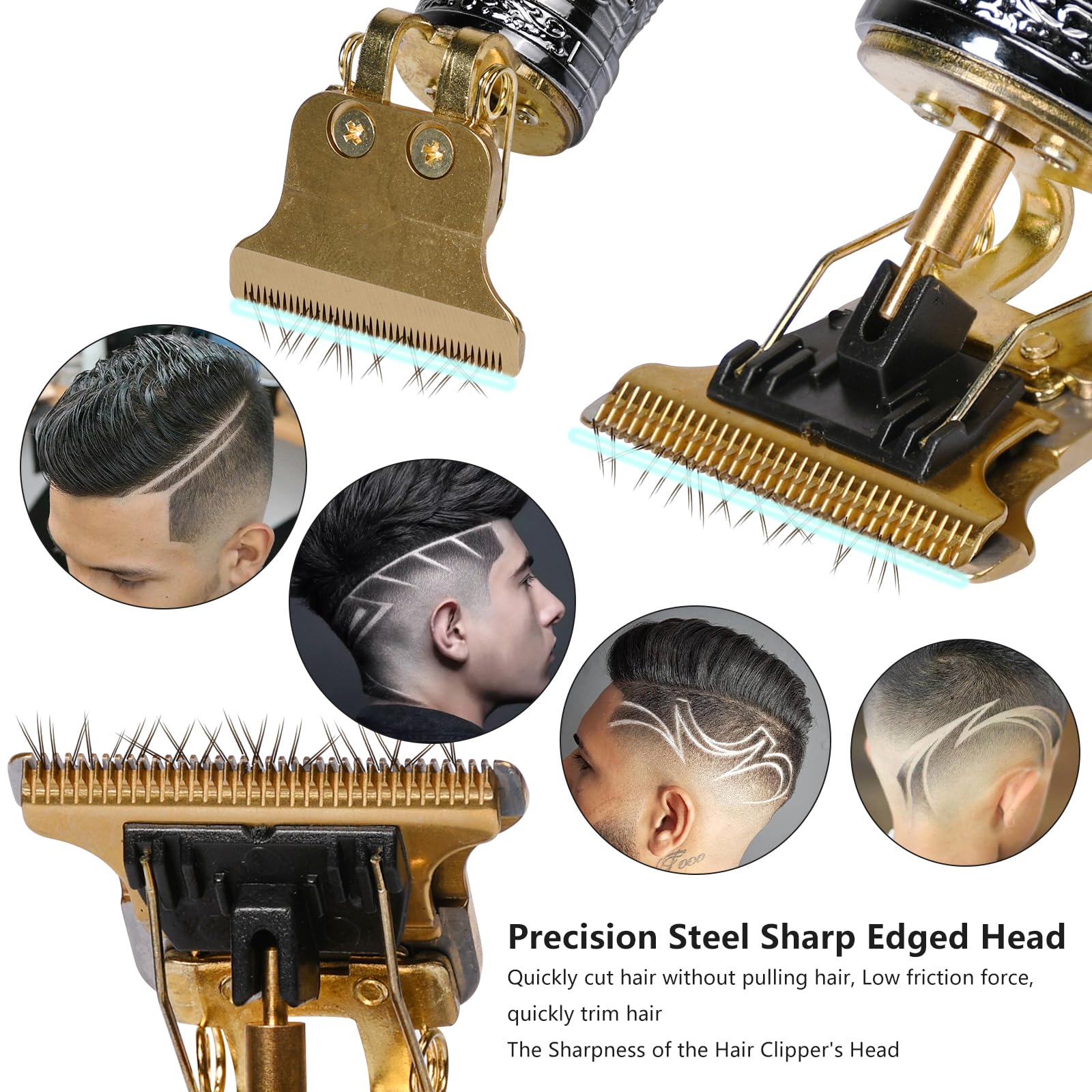 Hair Clipper with Earpick Accessories, Professional Cordless Hair Trimmer - Image 4