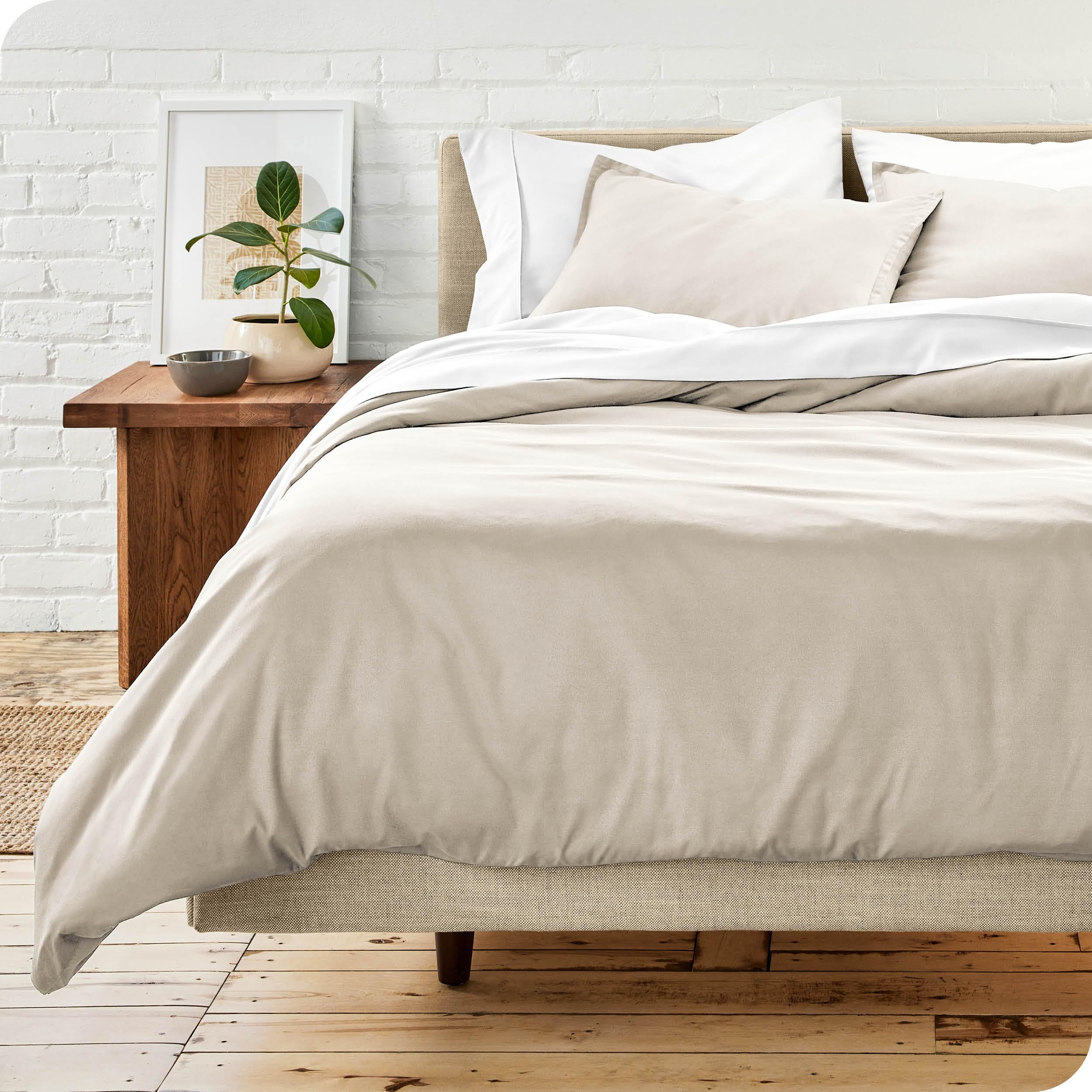 Juego de edredón Colección de Funda de edredón Supersuave Premium 1800 - Funda de edredón de refrigeración Ligera - Funda de edredón con Textura Suave (200 x 200/80 x 80 x 2, Arena)