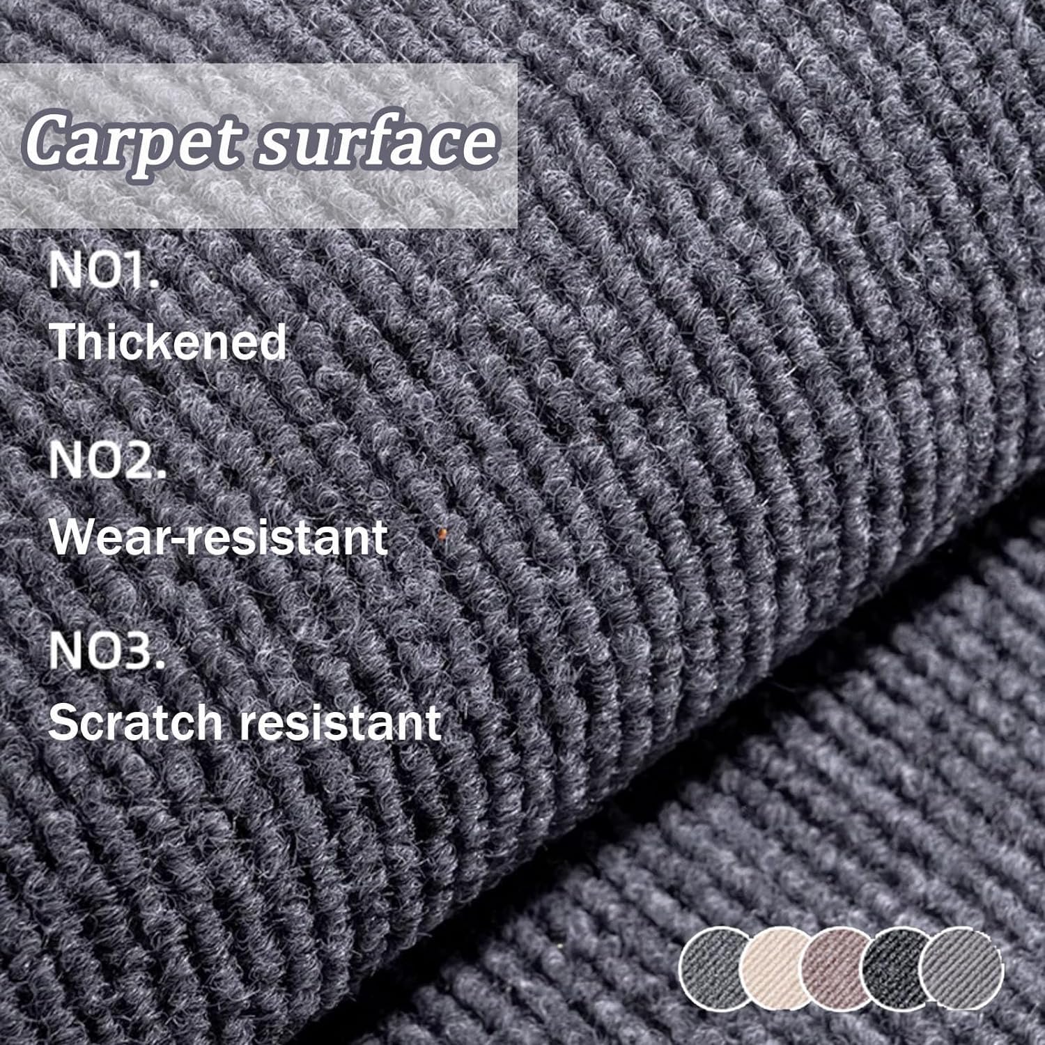 Lot de 10 carreaux de moquette autocollants réutilisables pour la maison ou le bureau 50,8 x 50,8 cm