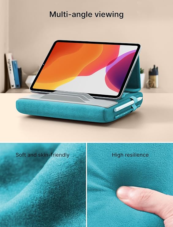JSAUX Tablet Pillow Stand for Bed, Tablet Holder for iPad, 4-11, Green