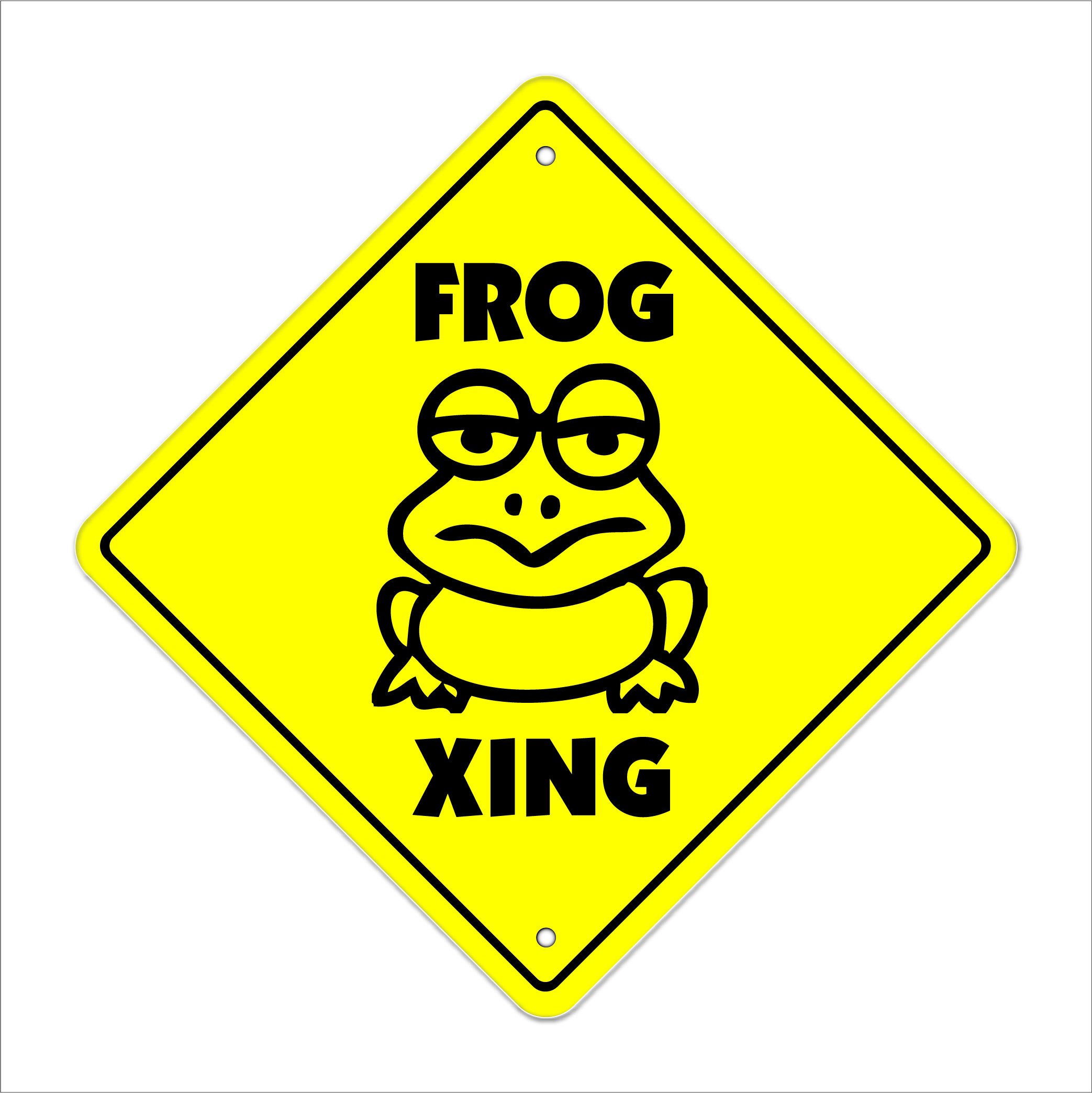 Amazon.com: Frog Crossing Sign Zone Xing | Indoor/Outdoor