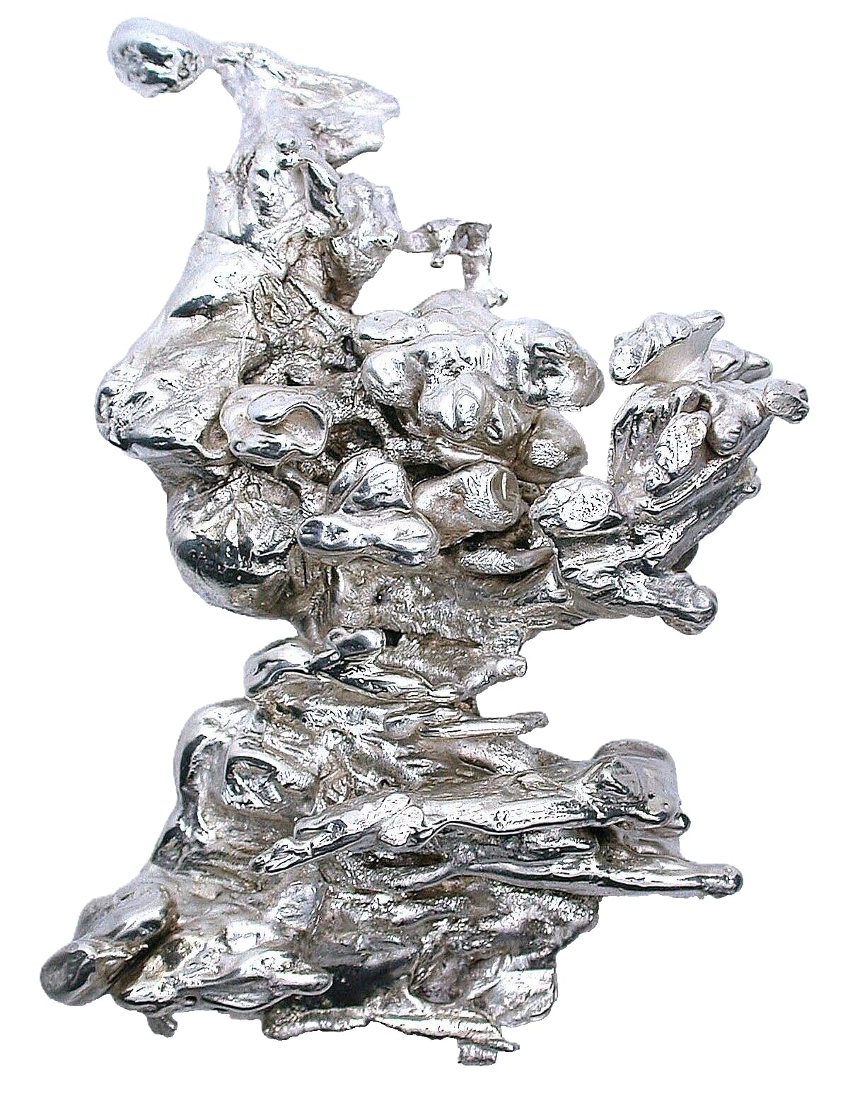 109 Gram 3.85 Ounce 2 3/4 x 1 9/10 Casted Silver Nugget EBS1373E/121123