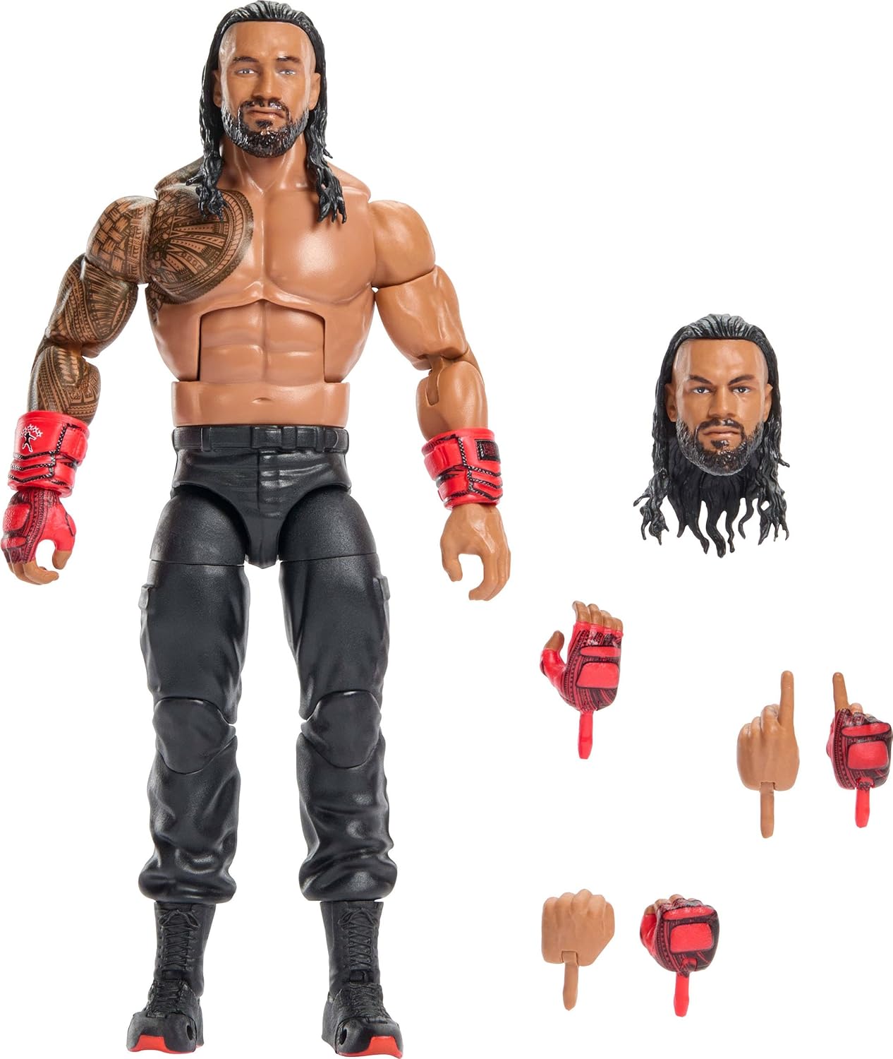 Mattel WWE Elite Collection Top Picks Action Figures & Accessories Set, 6-inch Collectible Roman Reigns with Swappable Hands & Ring Gear (Styles May Vary)
