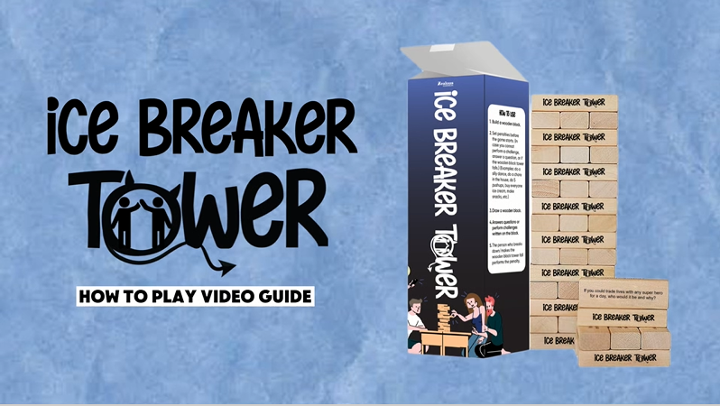 LONEA Ice Breaker Questions Tumbling Wood Balance Stacking Blocks Juego De Torre Conócete A Los Demas Juegos De Fiesta Familiar Iniciadores De