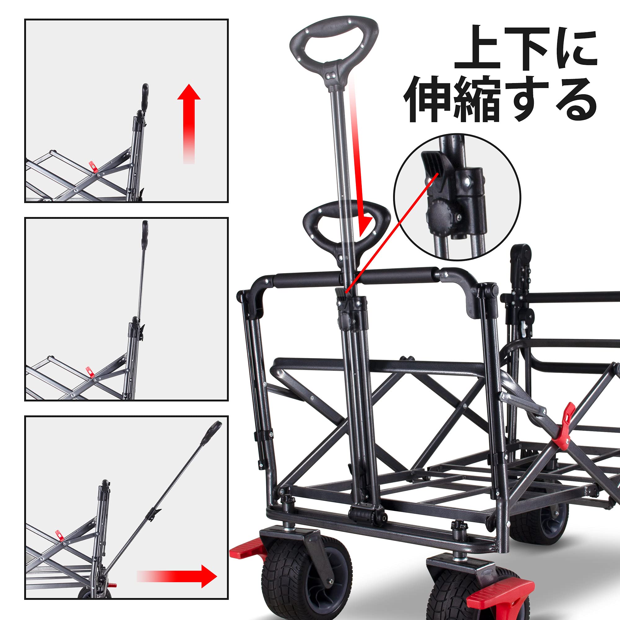 Amazon.co.jp: TMZ折りたたみ式全地形ガーデン車両、屋外キャンプ