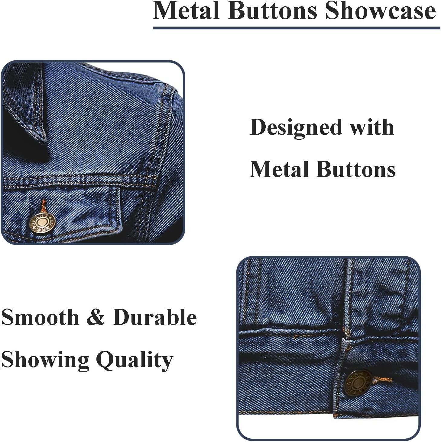 Men's Denim Jacket Vintage-Inspired Jean Jacket with Multiple Pockets - Cotton Blend, Machine Washable - Image 5