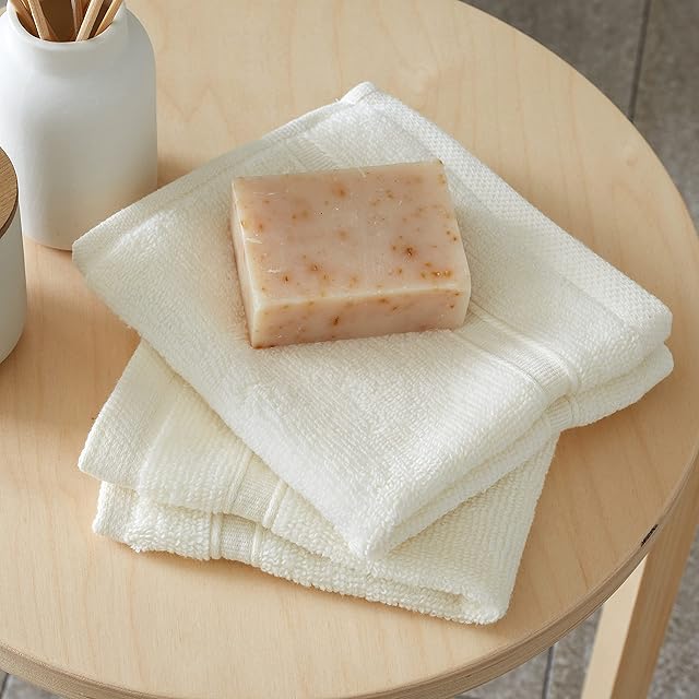 Catherine Lansfield Zero Twist Face Cloth Pair Cream