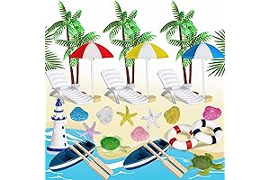 Miniature Beach Paradise Garden Decor Set