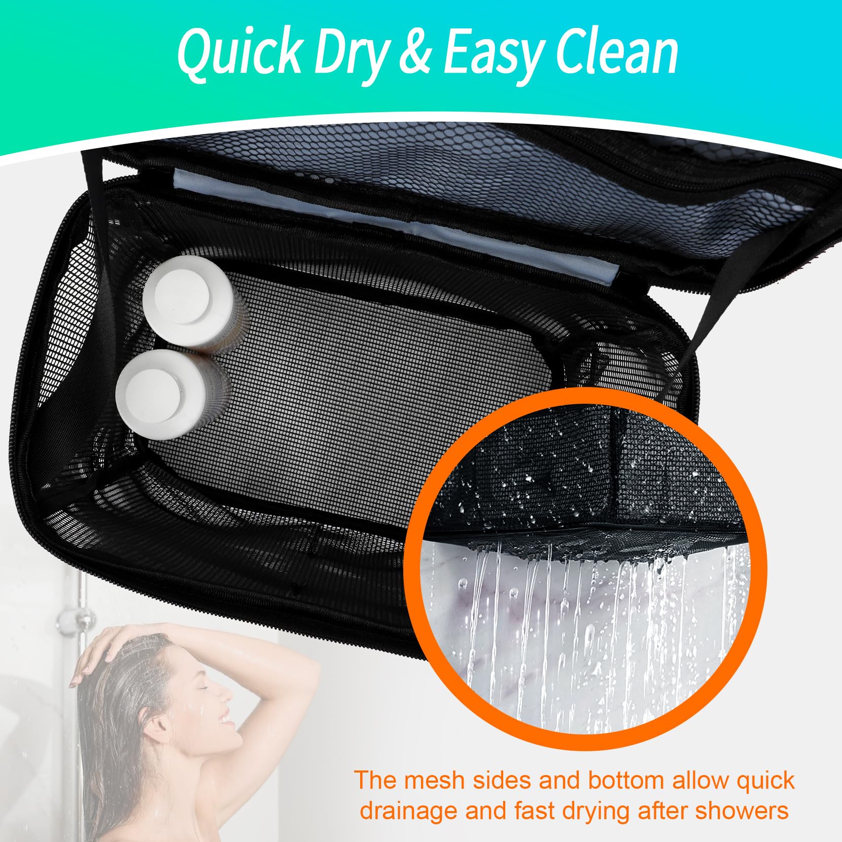 Mesh Shower Caddy - Dorm & Travel Organizer -6