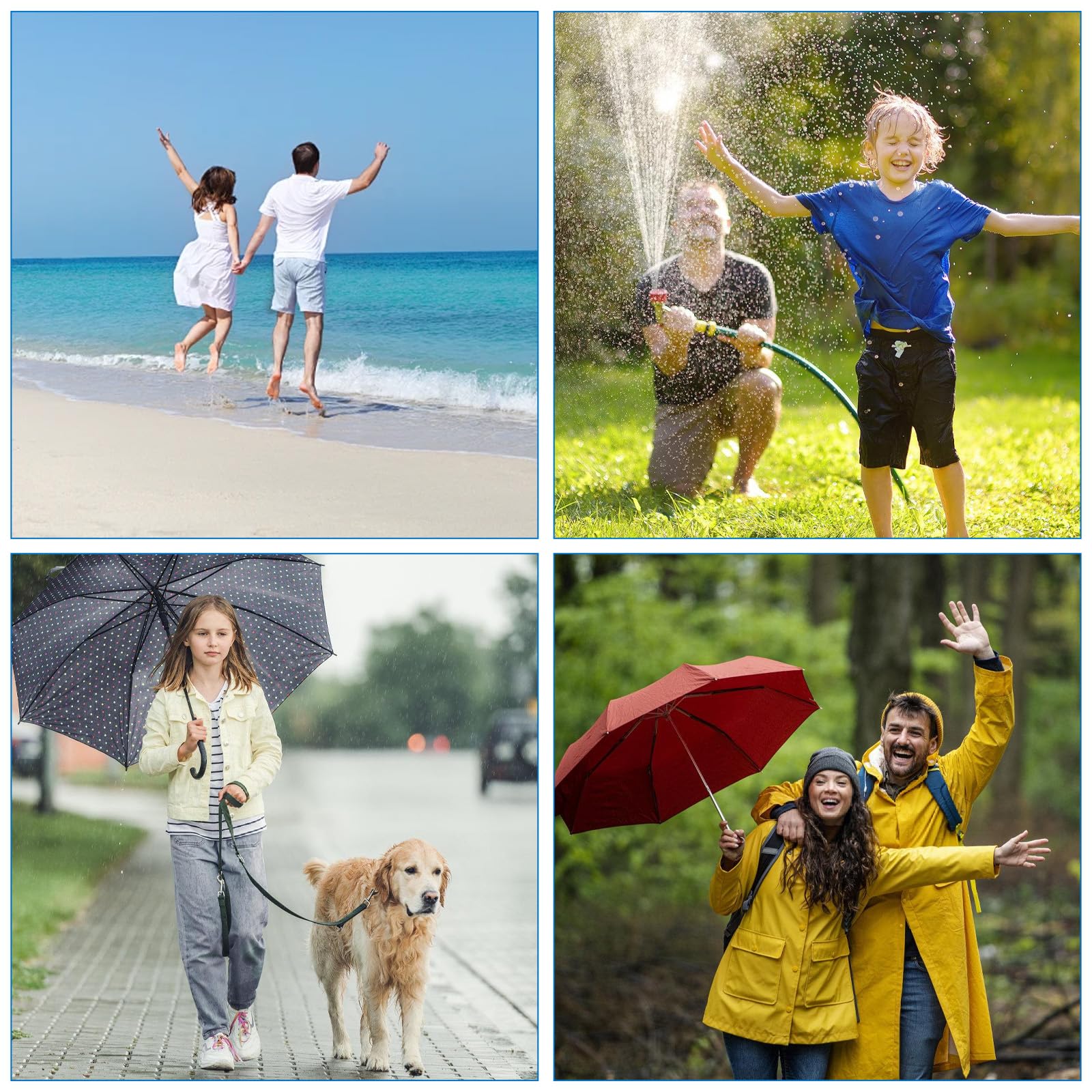 Copriscarpe impermeabili PE 38x50 cm con elastici per pioggia blu 40 pezzi