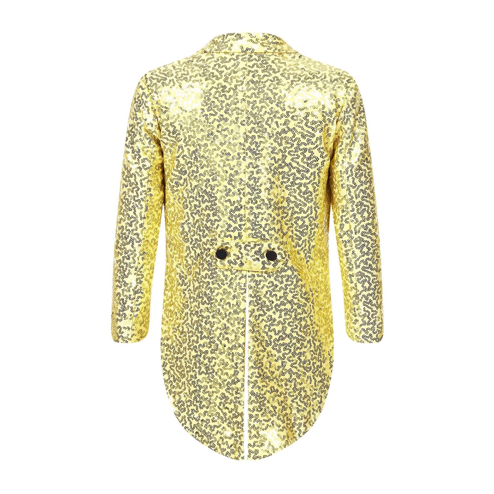 Veste de Costume Paillette Enfant Garçon Manteau Veste Smoking Mariage Soirée