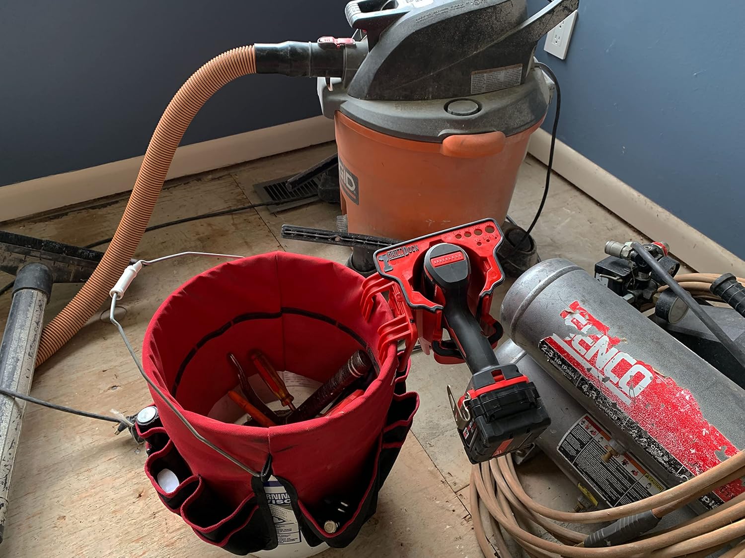 Cordless Power Drill and Driver Tool Organization and Storage System for Workshop, Garage, and Job site