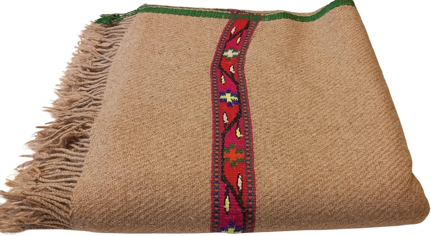 AFGHAN PATOO BLANKET WOOL HANDMADE SHAWL PATU LONG SCARF WRAP THICK AND