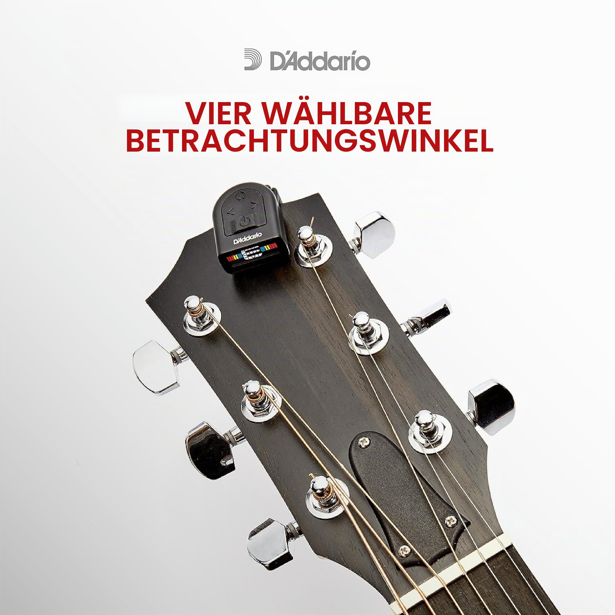 D'Addario Micro Headstock Tuner, 2er-Pack | D'Addario Stimmgeräte bieten schnelle, präzise Stimmung in einem kompakten Design mit gut ablesbarem Display.