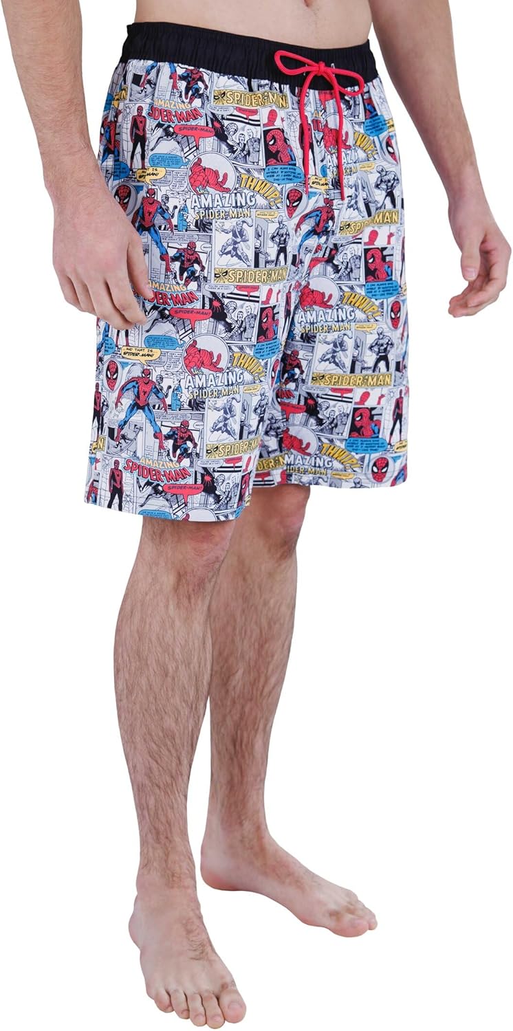 Marvel Spider-Man Swim Trunks UPF 50+ Adult Sizes (Small - X-Large)