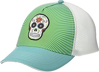 Headsweats womens visors headwear, Teal Skulls, One Size US