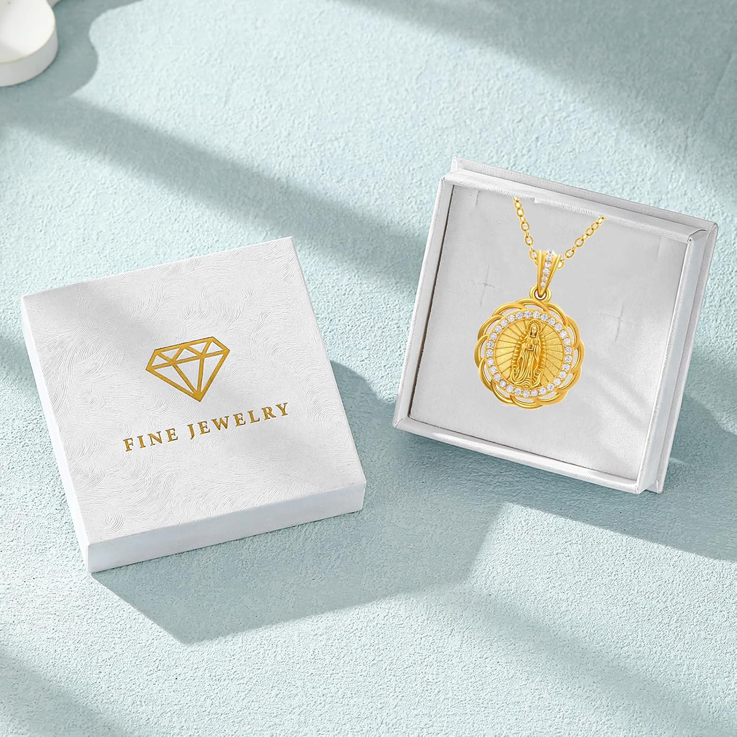 Virgin Mary Necklace for Women 925 Sterling Silver Mother Mary Necklace Catholic Gifts - Image 6