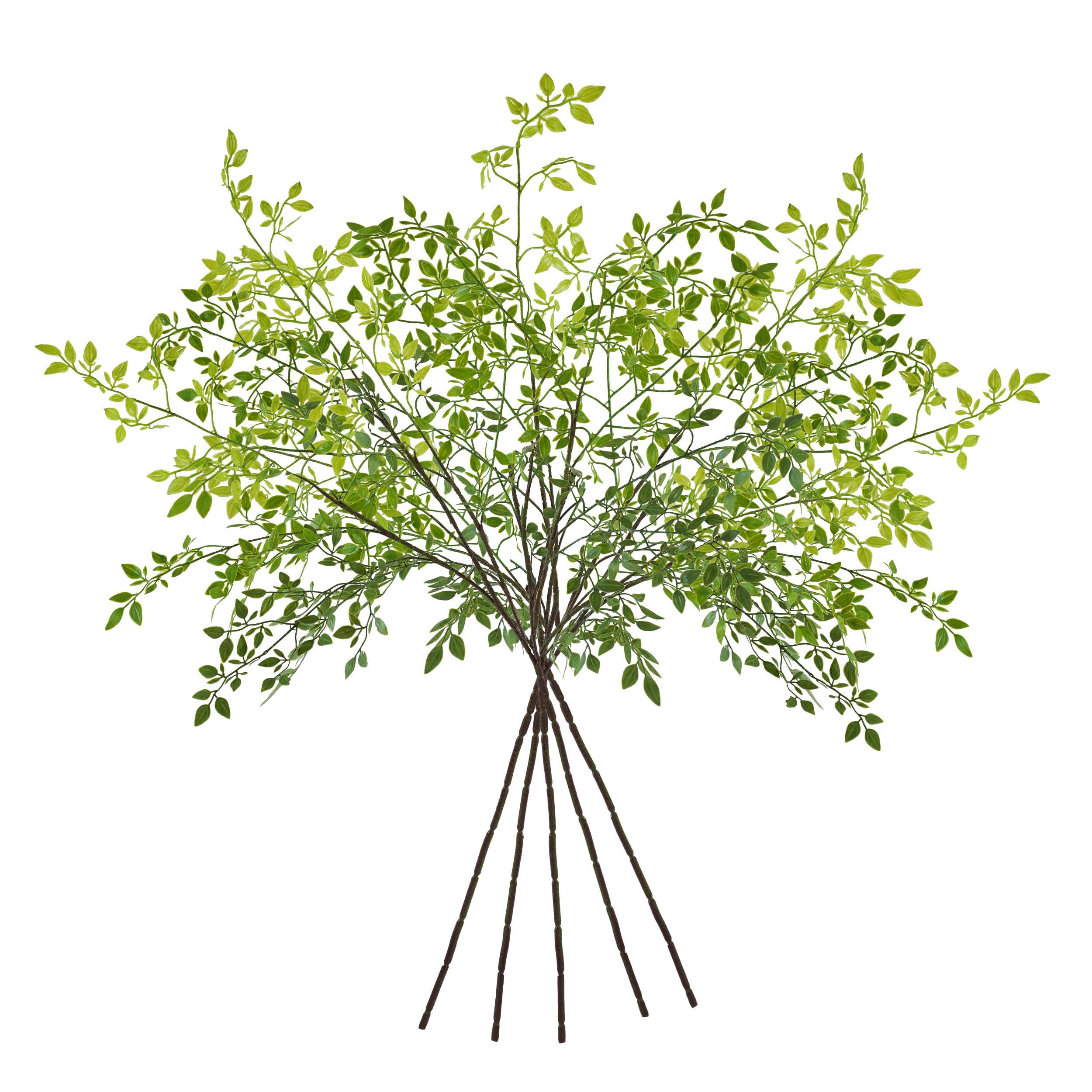 5 Pcs 43.3'' Faux Greenery Stems, Artificial Plants, Nandina Fake Greenery Branches for Vase, Shop, Garden, Office, Home, Table, Wedding, Floral Arrangement Décor
