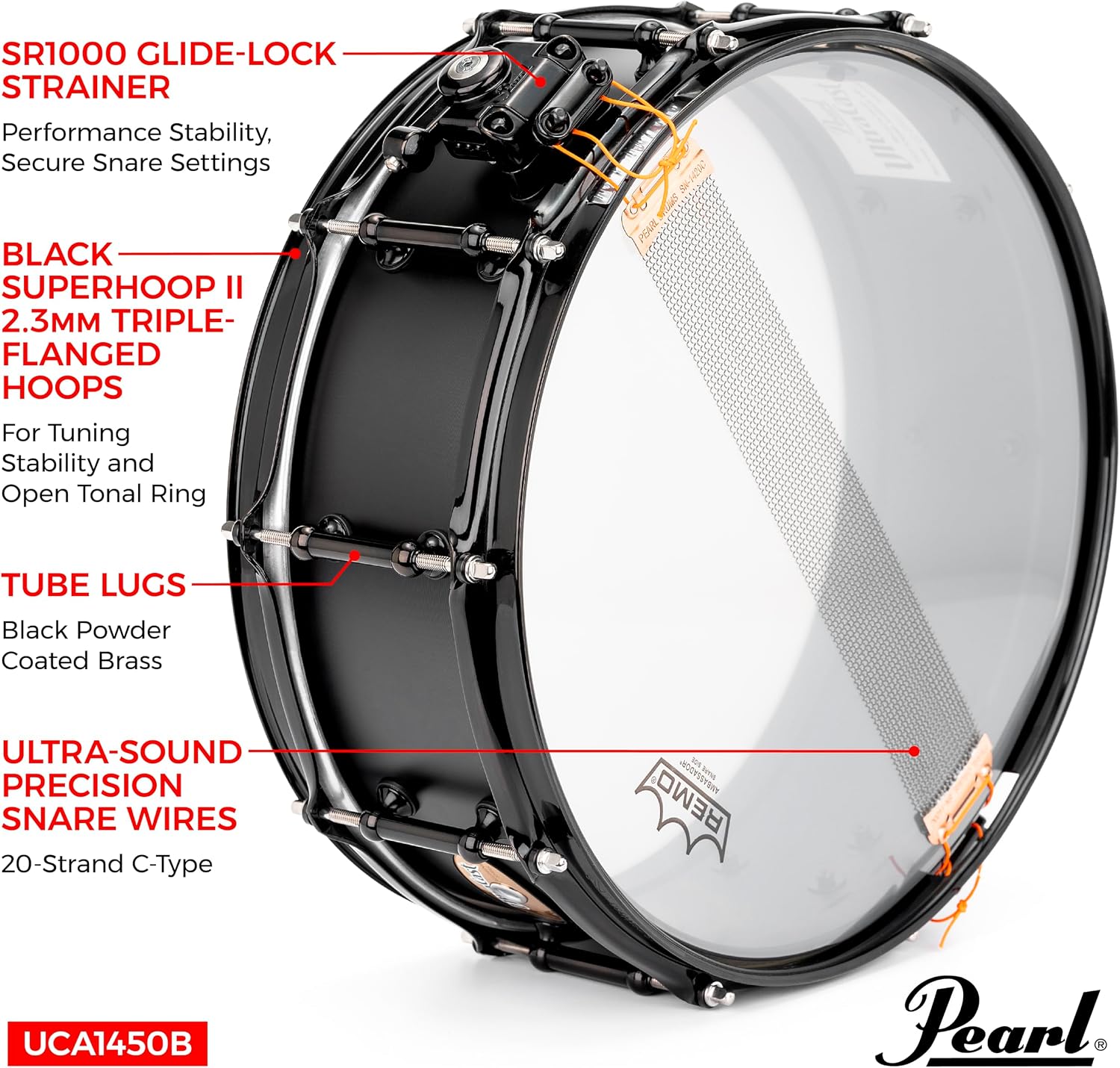 Ultracast 14"X5" 5/3/5Mm Cast Aluminum Snare Drum