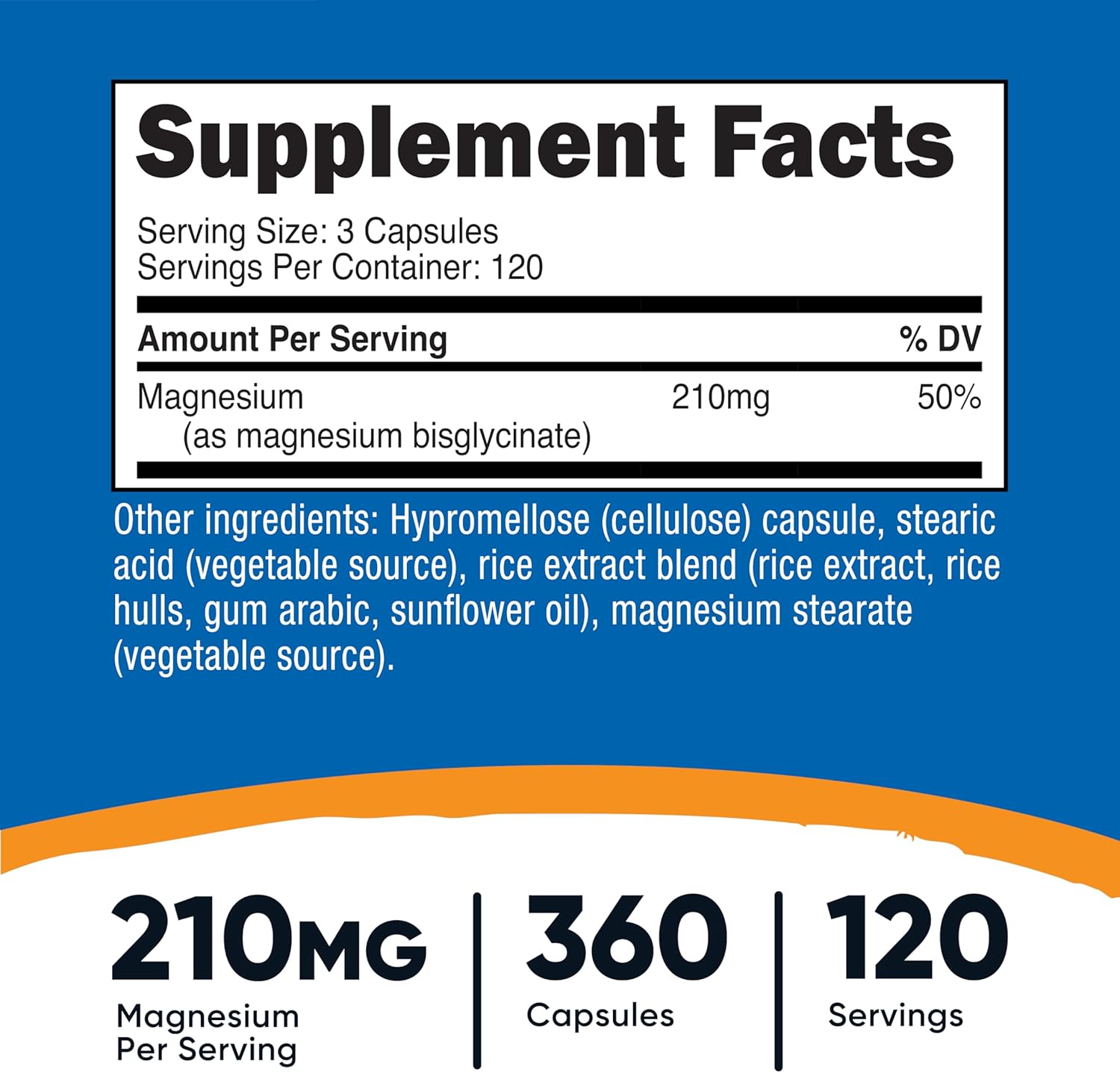 Nutricost Magnesium Glycinate Capsules (360 Capsules, 210 mg Per Serving) - Magnesium Glycinate Supplement for Gentle Absorption