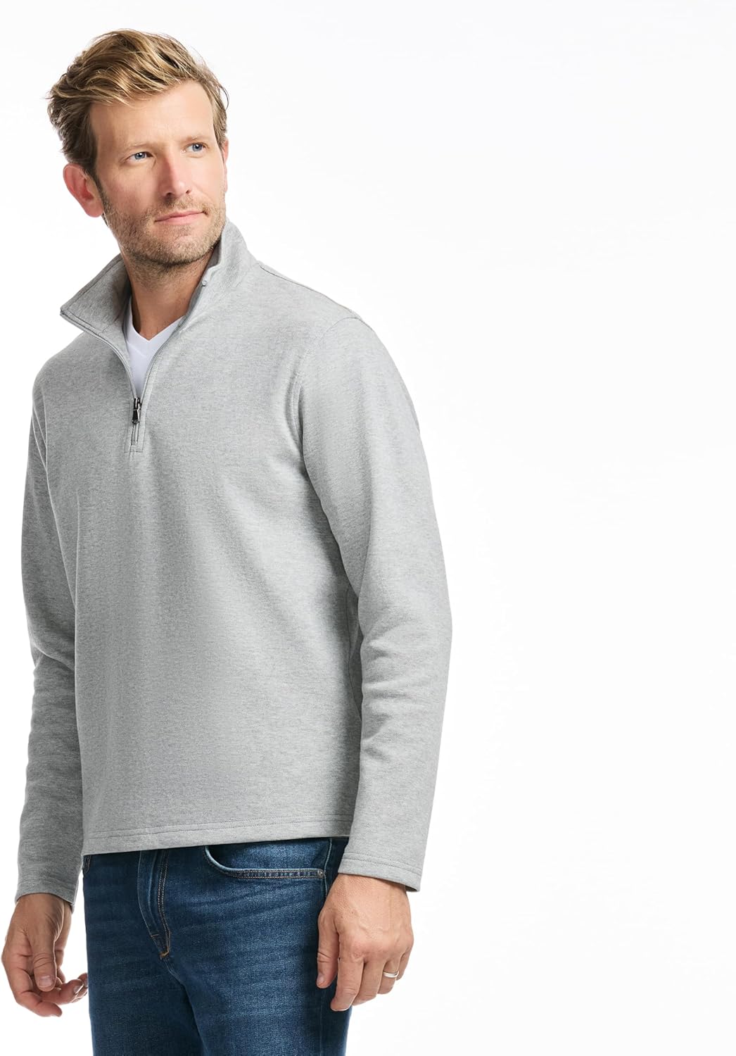 SAKS Fifth Avenue Men's Pique Quarter-Zip Pullover - Image 2
