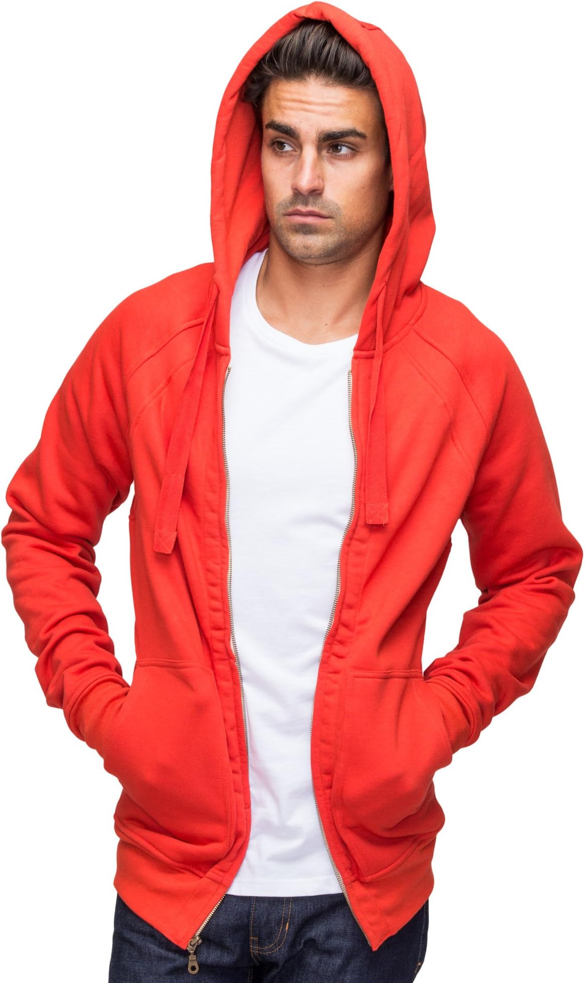 Men's Made in America Zip Up Hoodie Explorer Red Large