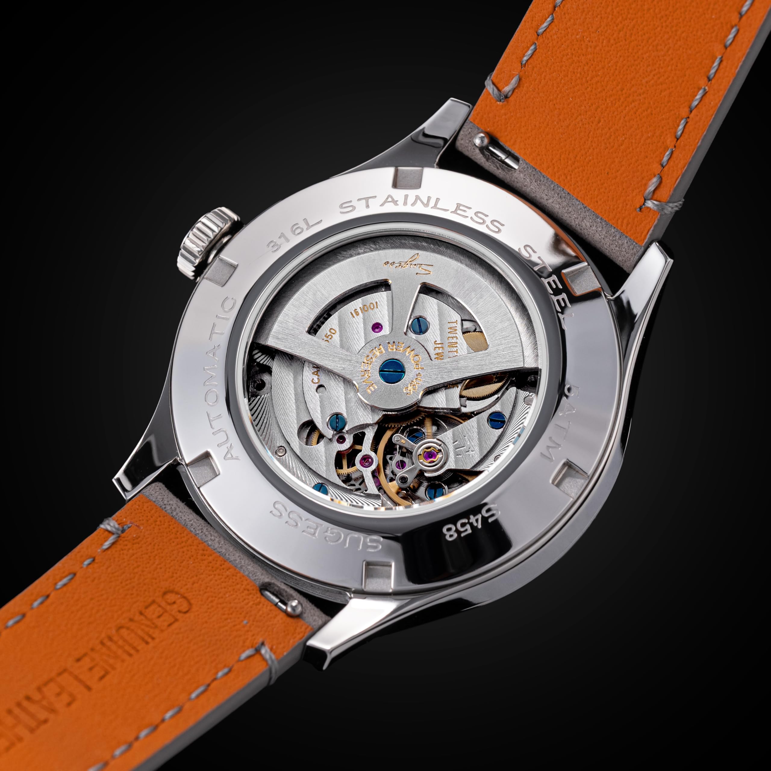 Sugess S458.SP.G Art Master Fashion automatische mechanische Herrenuhr aus gewölbtem Glas Möwe 1963