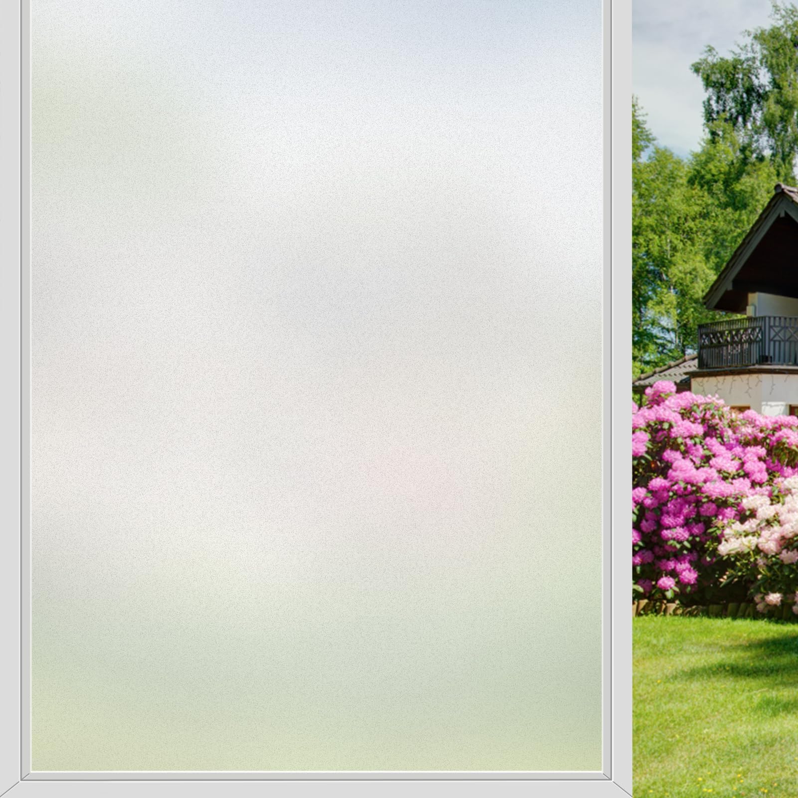 Diboniur Non-Adhesive Blackout Window Film 44.5 x 200 cm Frosted