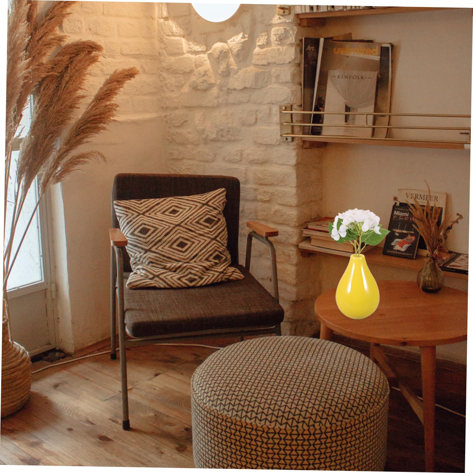 PRETYZOOM 4 Vasi in Ceramica Moderni per Fiori Secchi, Eleganti, Sicuri e Creativi, Decorazione Tavolo e Libreria per Casa e Ufficio