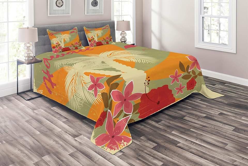 hawaiian print bedding