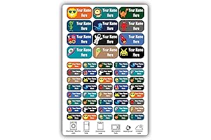 Kids Waterproof Personalized Labels for Clothing, Water Bottles, Lunchboxes 240 Pack
