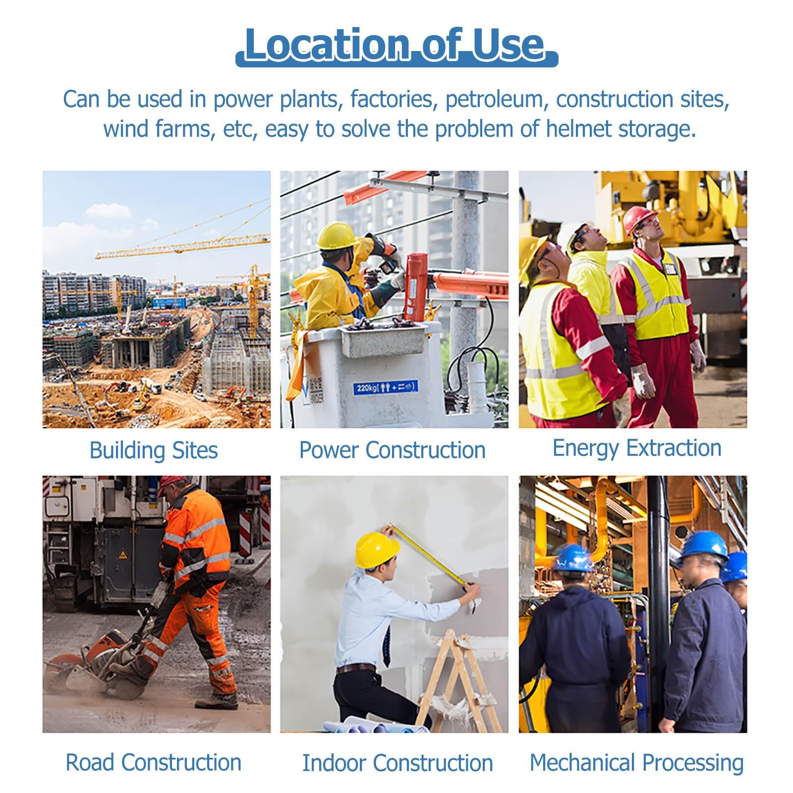 Uchwyt na kask, Stojak na kaski 1/2/3/4 Poziomy - Wiszący stojak na kaski z gumowym paskiem - Uchwyt na kaski ochronne do prac budowlanych/garnituralnych
