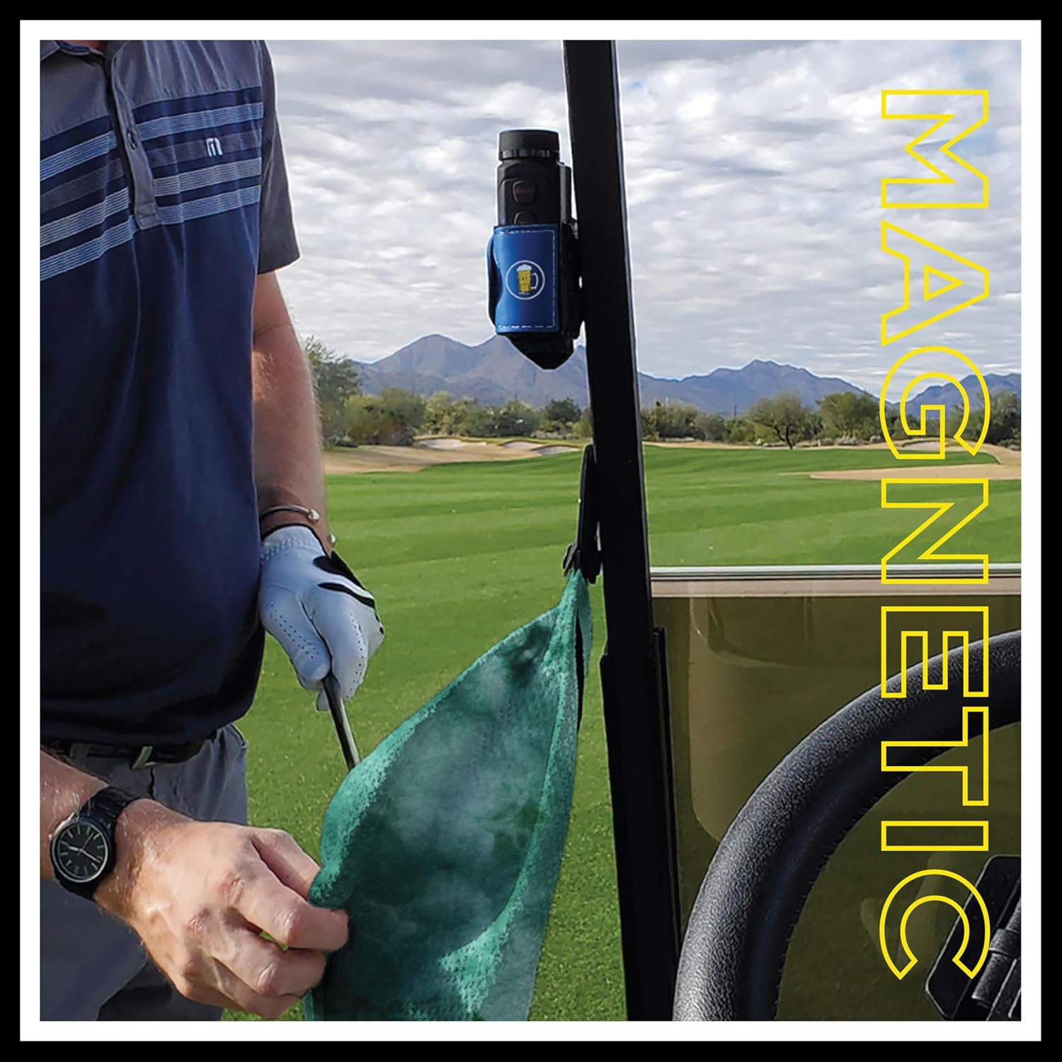 STICKIT Magnetic Golf Towel, Premium 29" Microfiber with Deep Waffle Pockets, Industrial Strength Magnet for Secure Hold to Golf Carts & Clubs, Ultra-Absorbent, Fast-Drying, Easy-Clean - Image 8