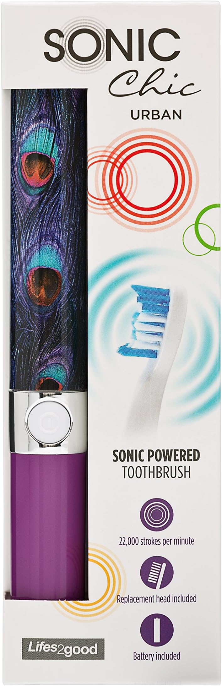 Urban Travel Toothbrush, Proud Peacock