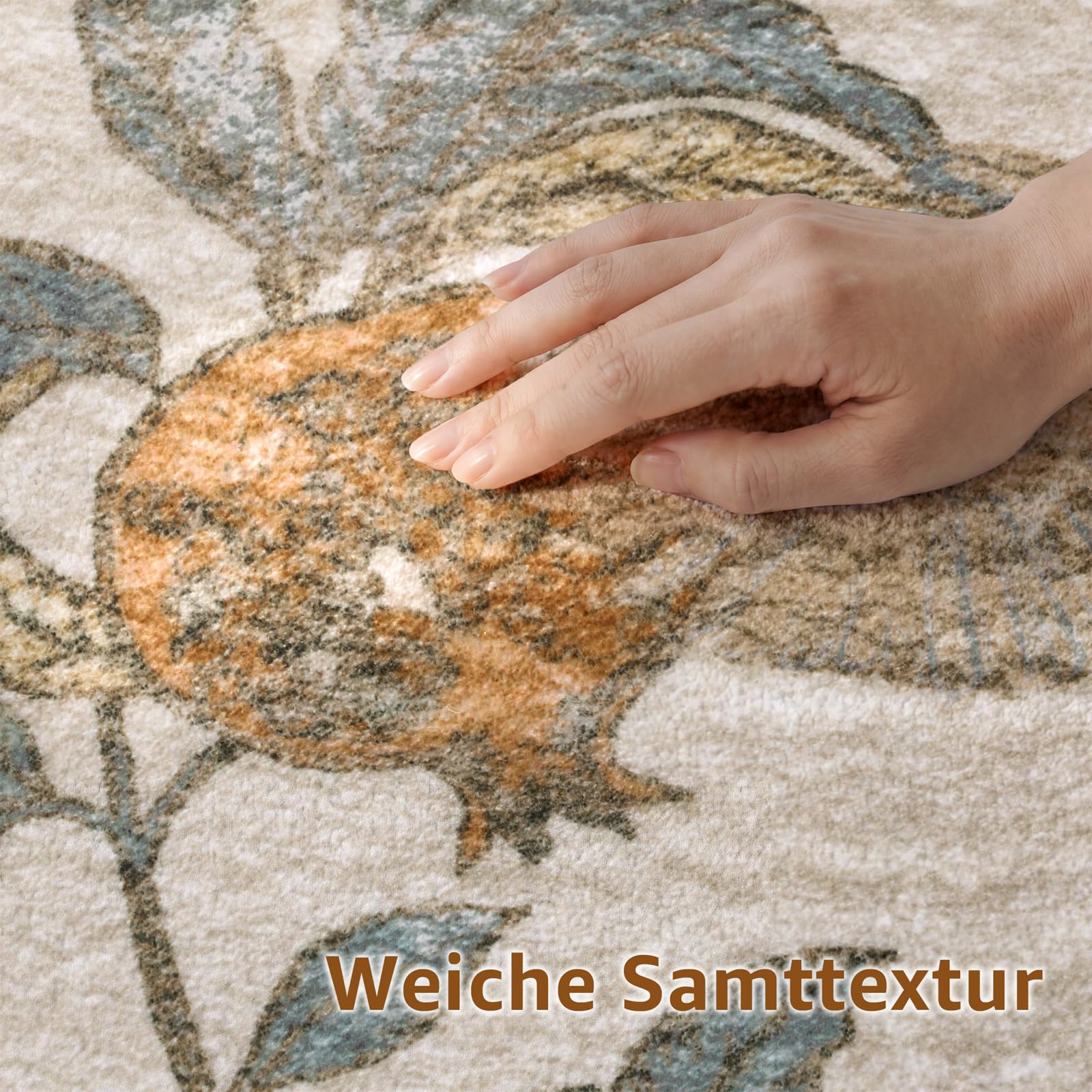 TOPICK Alfombra de Salón Albaricoque 200x280 cm, Pelo Corto Antideslizante