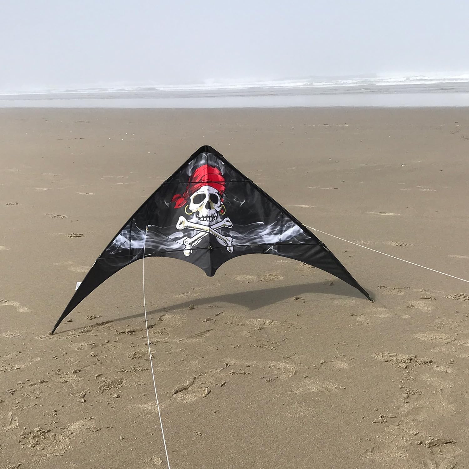 In the Breeze Smoking' Pirate Dual-Control Stunt Kite,47" W x 25" H x 8" D,3307