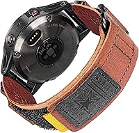 Vista 16 de Compatible con la Correa de Reloj Garmin, Correa Deportiva de Nylon Super Resistente con Diseño de Bucle Tejido, Banda de Reemplazo Dura