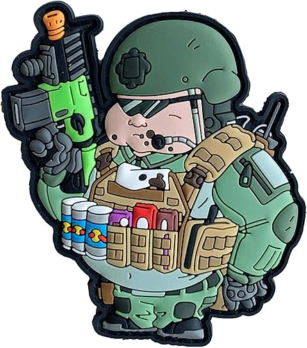 Fun Chubby Snacksoft Airsoft Oficial Policía Moral Parche con Ganchos