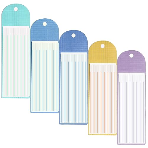 NEWEST 800 marcadores de página de tiras largas, pestañas de índice con líneas, pestañas transparentes de página larga para leer y tomar notas, 5