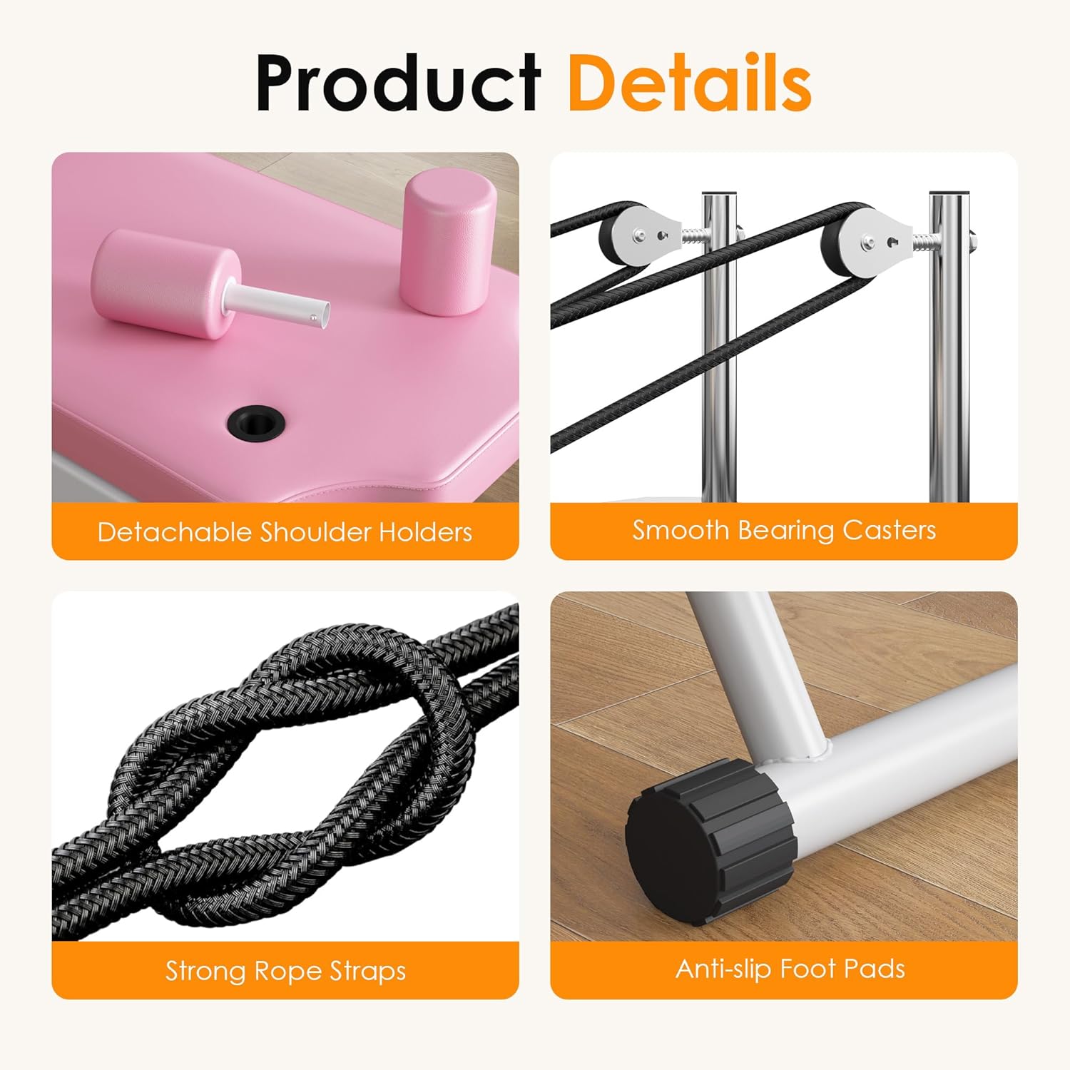 SogesPower Pilates Reformer Machine for Home Gym Workout, Foldable Pilates Equipment with High Strength Alloy Springs for Beginners, Up to 400lbs