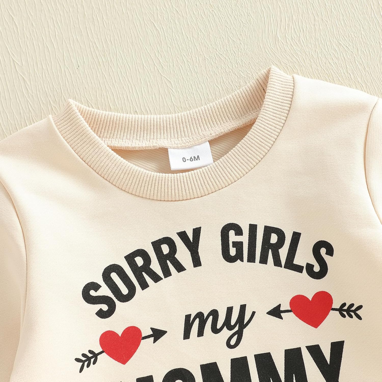 Muasaaluxi Toddler Baby Boy Valentines Outfit Sorry Girls Mamas is My Valentine Sweatshirt Jogger Pants Spring Outfit 0-3T - Image 4