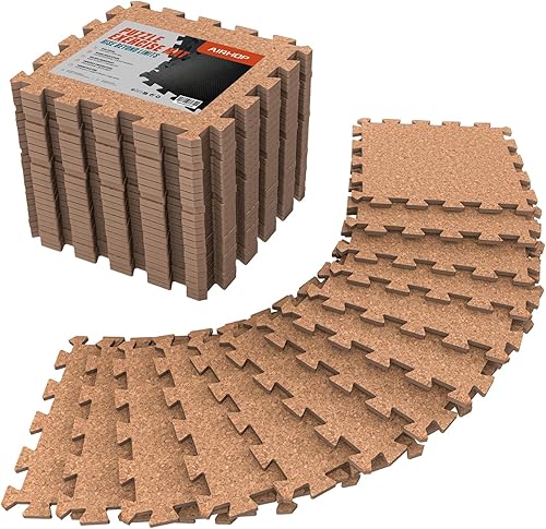 Miniatura 12 de AIRHOP 18 Azulejos Tapete de Piso de Gimnasio, Tapete de Gimnasio de Rompecabezas de Espuma EVA, Azulejos de Piso de Espuma Entrelazados de Alta