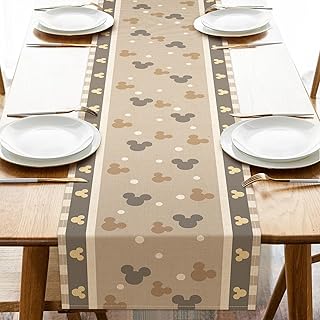 Seliem Cute Gray Table Runner, Grey Polka Dot Kitchen Dining Table Decor, Burlap Home Decoration Indoor Outdoor Party Supply 13 x 72 Inches