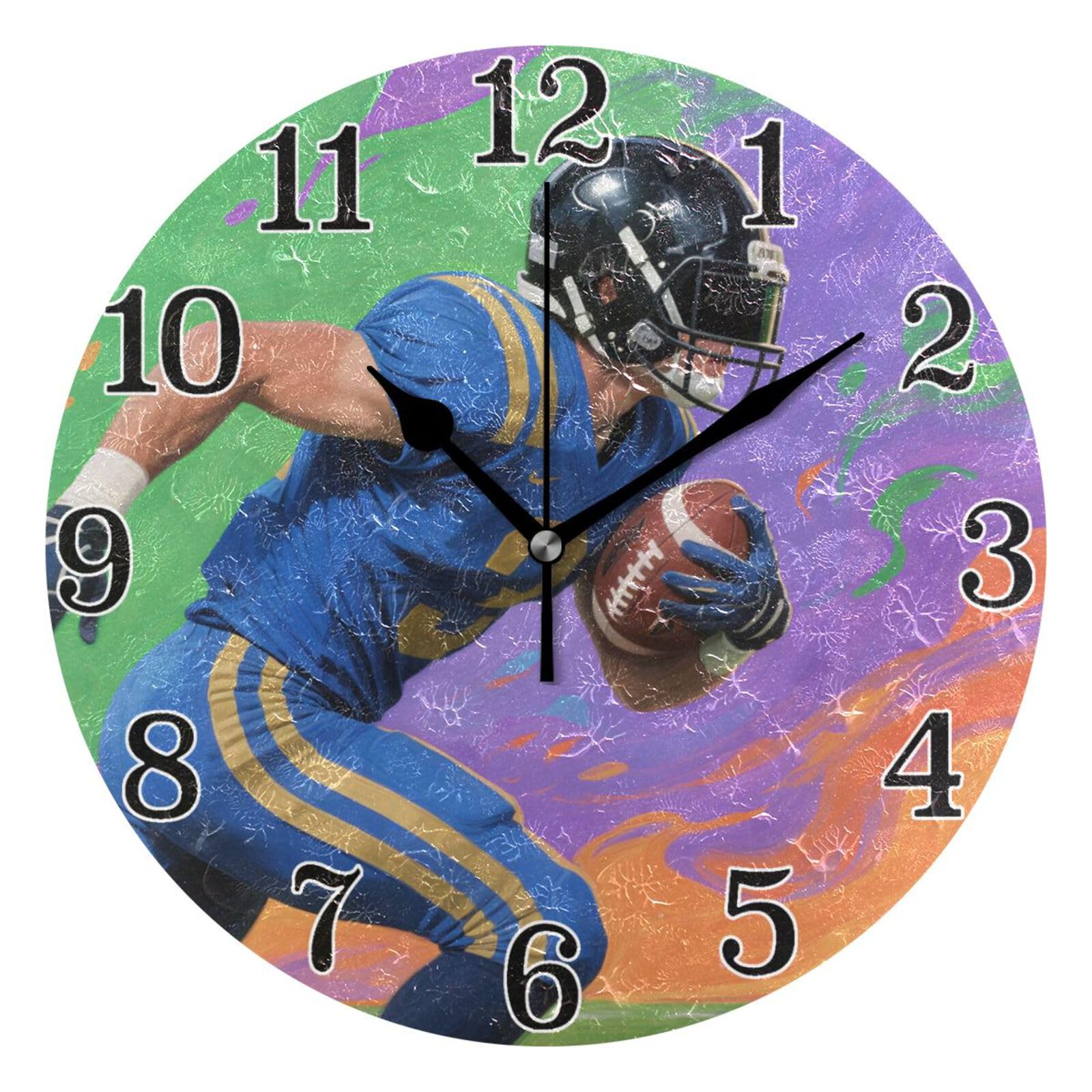 Horloge unique rugby 25,4 cm : l'idee cadeau ideale pour un joueur ou un fan de sport