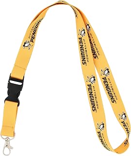 Desert Cactus Pittsburgh Penguins Lanyard NHL National Hockey League Car Keys ID Badge Holder Keychain Detachable Breakaway Snap Buckle (Lanyard 1 - Yellow)